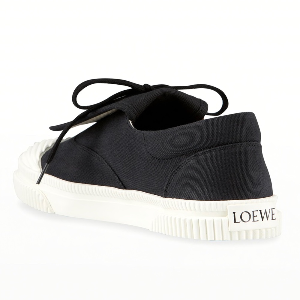 LOEWE Anagram Flap Sneakers in Black Canvas Size EU 40 / US 10 - Picture 5 of 8